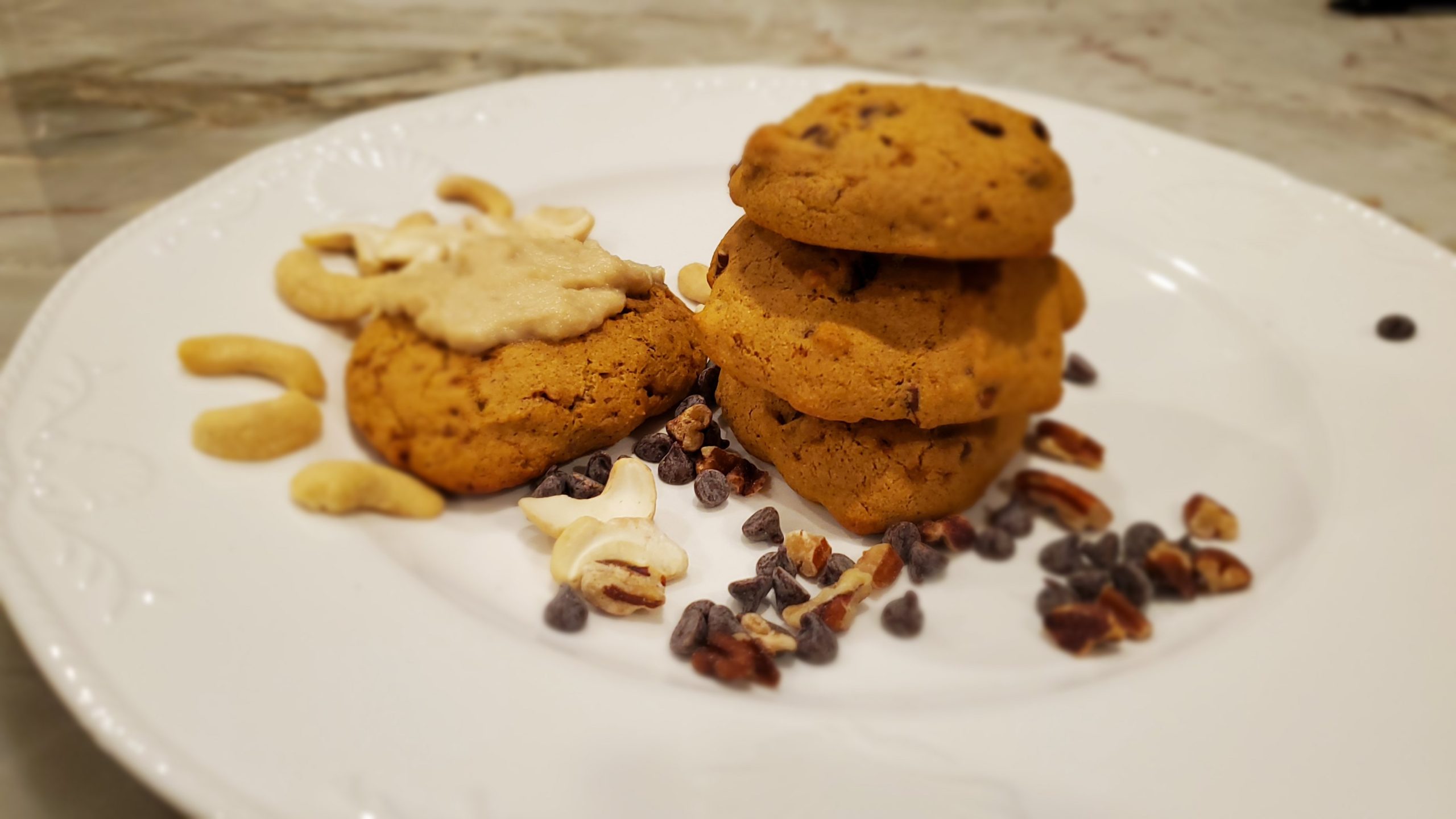pumpkin cookies stacked