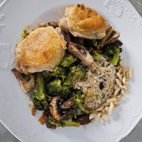 chicken broccoli mushroom dinner cooked